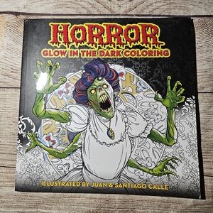 Horror glow in the dark paperback coloring book